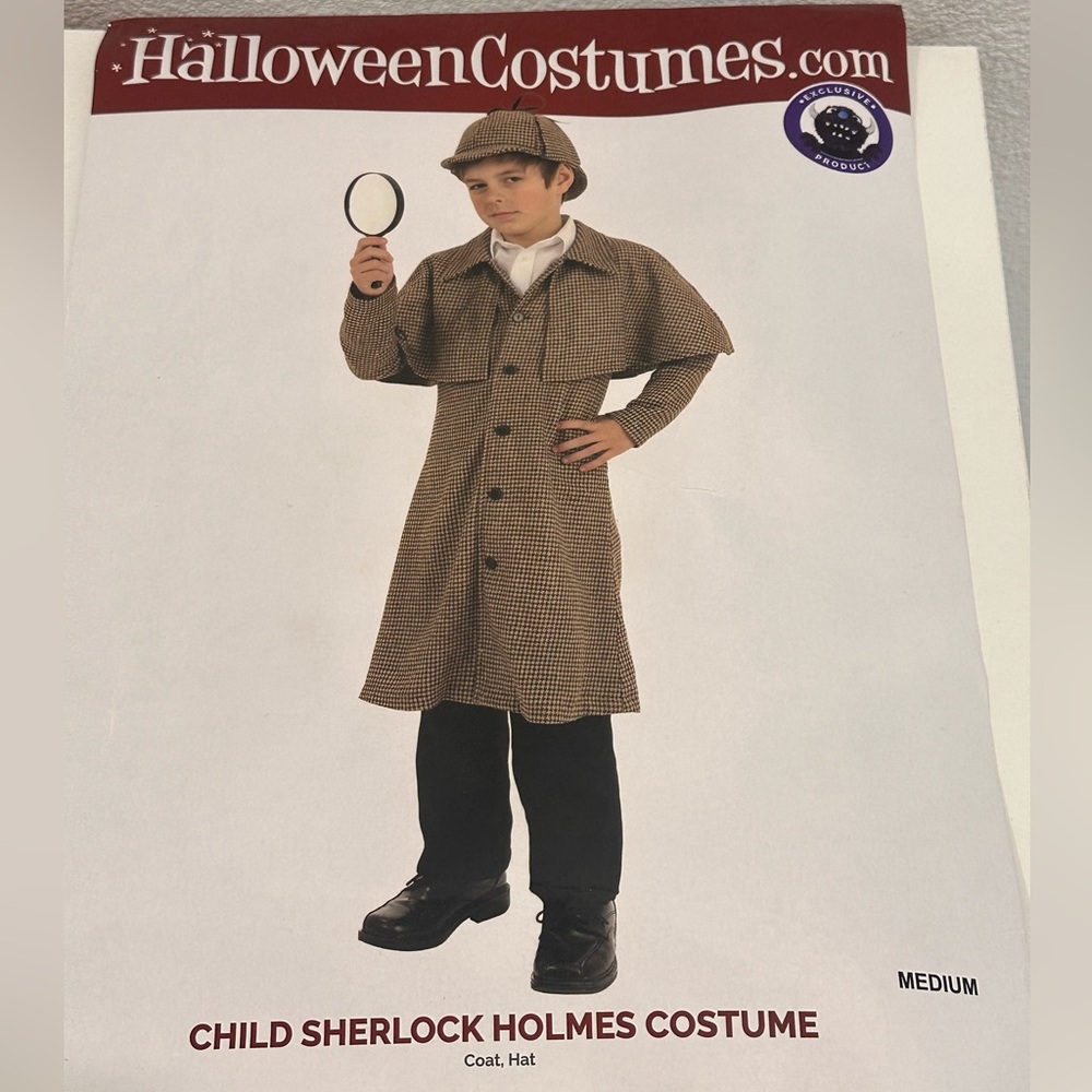 Child Sherlock Holmes Costume - Brown